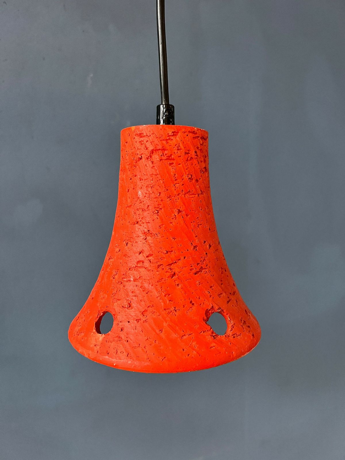 2 Oranje Retro Keramieken Hanglampen photo buy