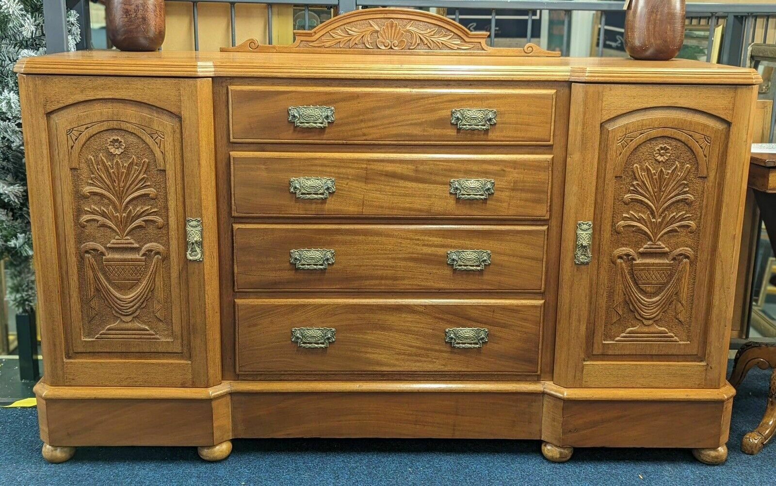 Victorian Mahogany Reverse Breakfront Sideboard