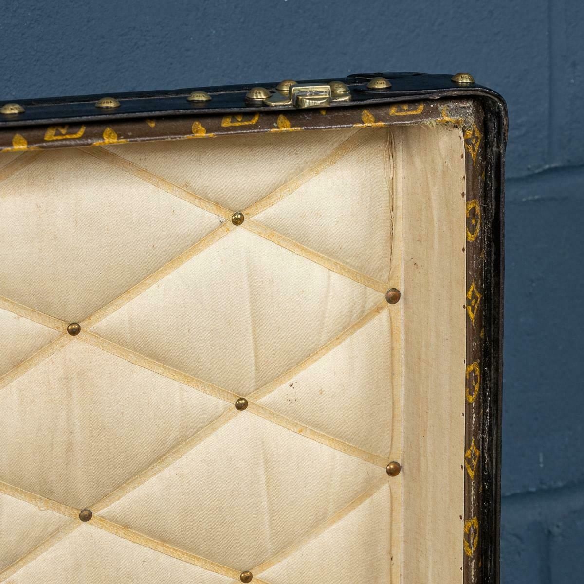 Furniture 20th Century Louis Vuitton Courier Trunk In Monogram Canvas, France C.1910 photo