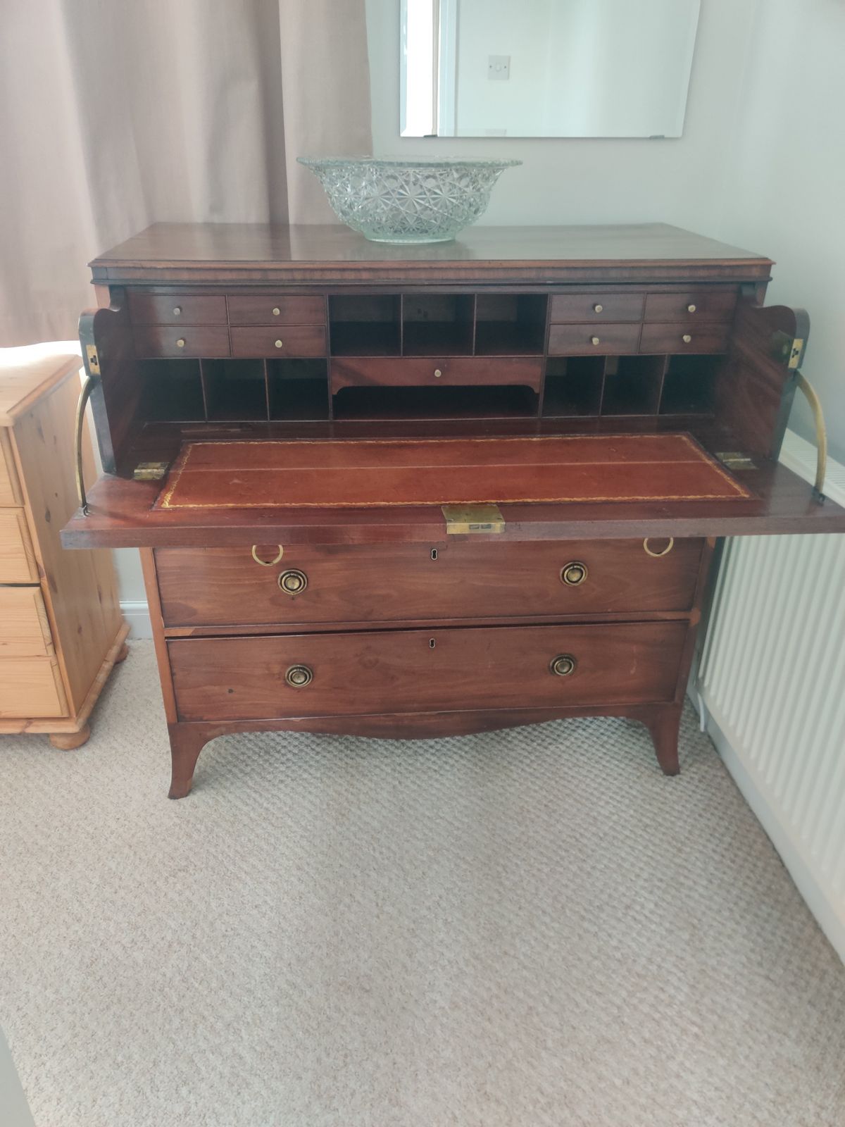 Antique Mahogany Drawer Front Secretaire photo for sale