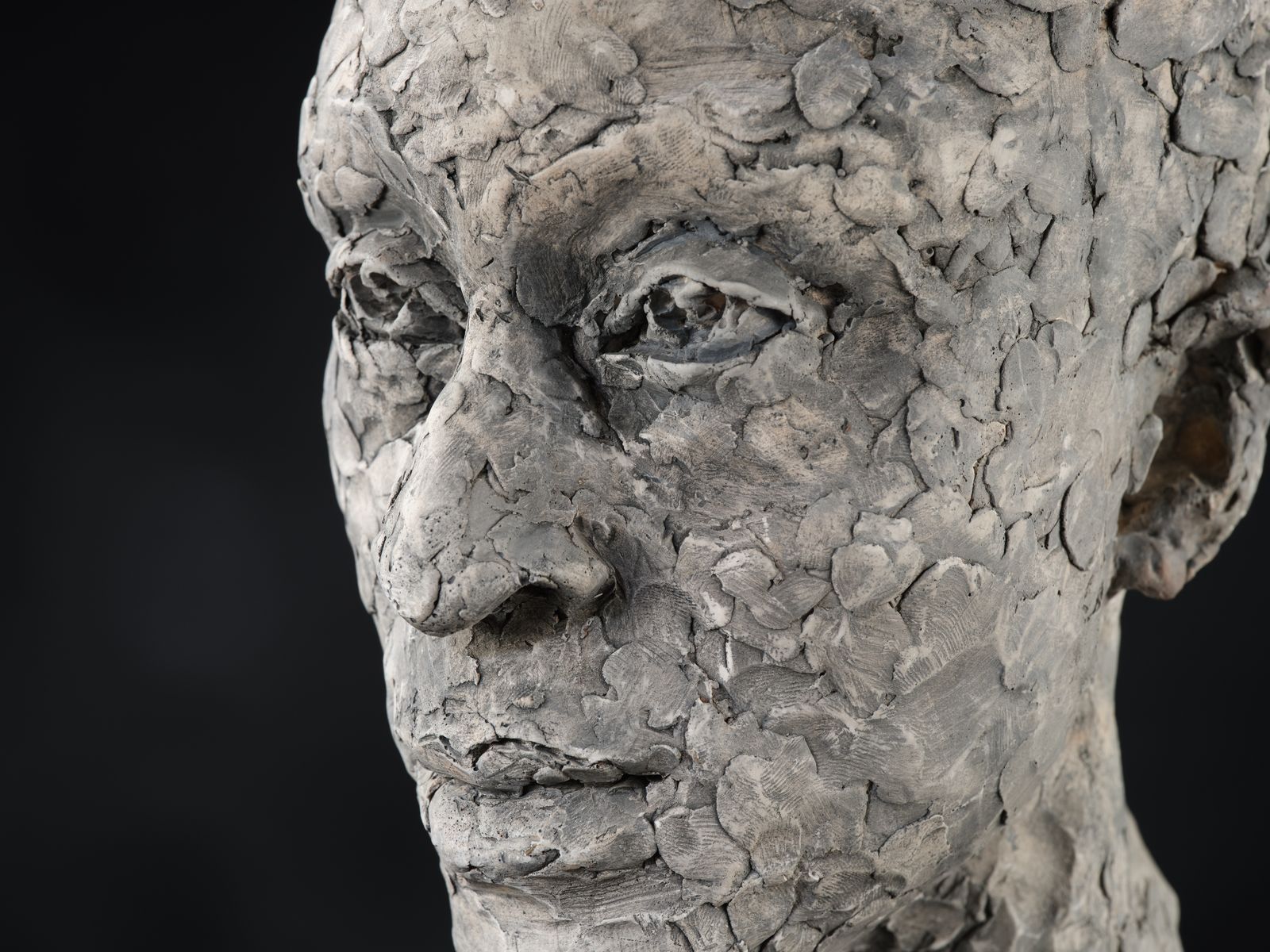 Stunning 'Patience Agbabi' Vintage Man Head Sculpture By Bryan Ellery, England Circa 1990's photo buy
