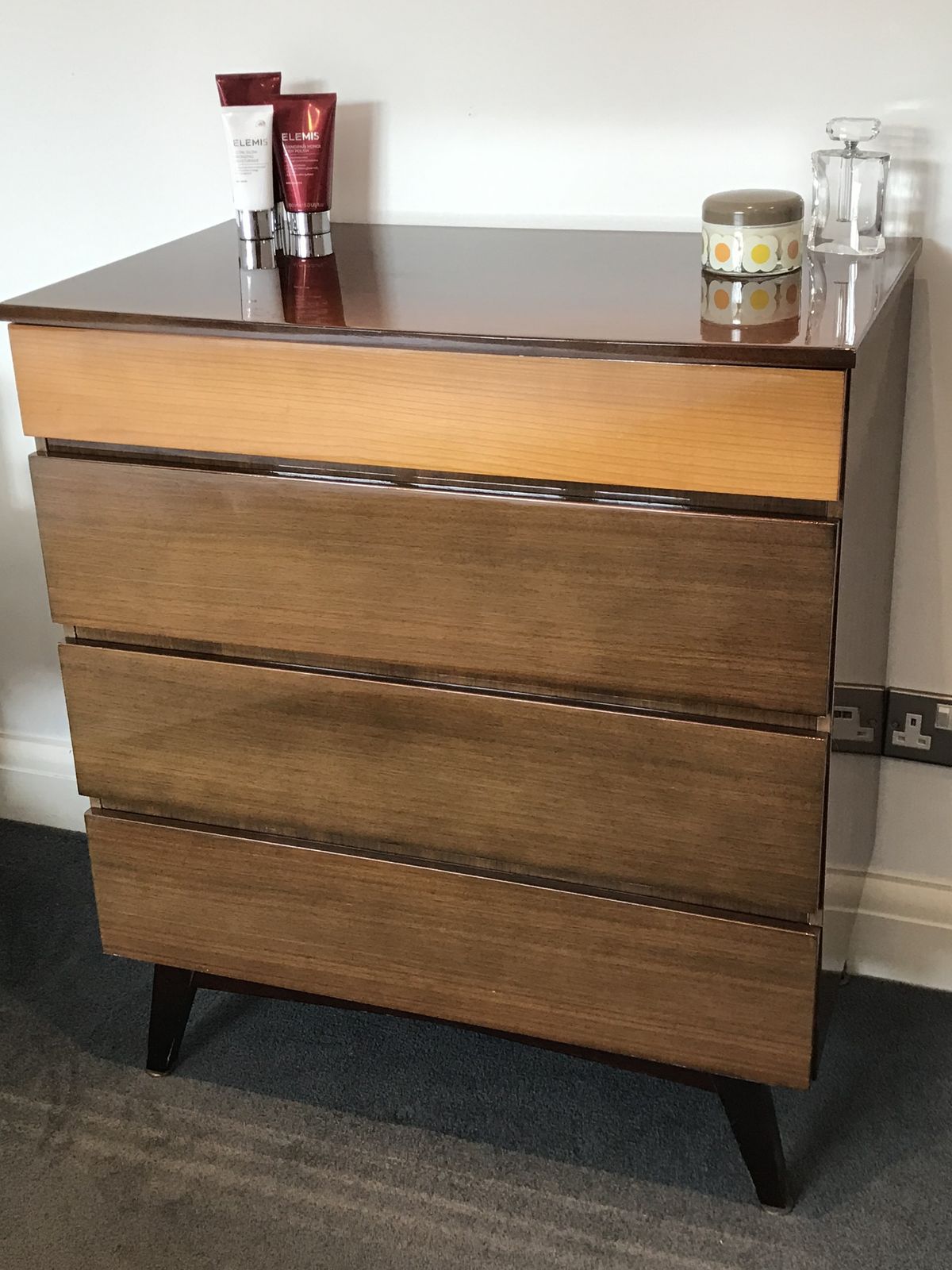 Mid Century Set Of Meredew Bedroom Furniture From 1960’s.  Chest Of Drawers And Dressing Table photo furniture
