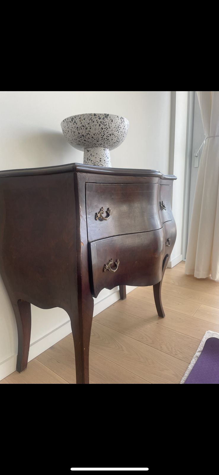 Antique French Bombe Chest Of Drawers Louis XV Style
