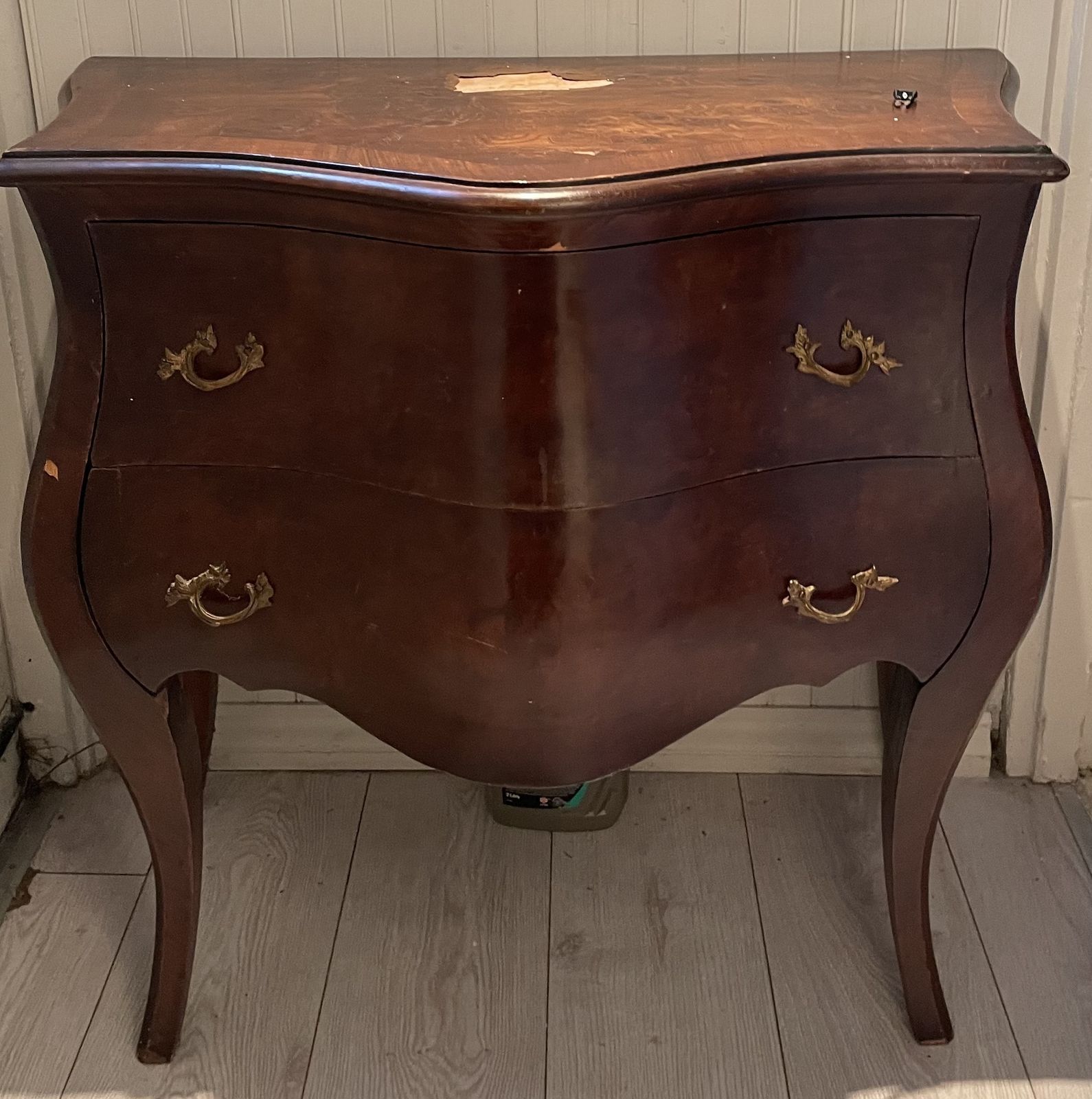 Antique French Bombe Chest Of Drawers Louis XV Style photo Furniture