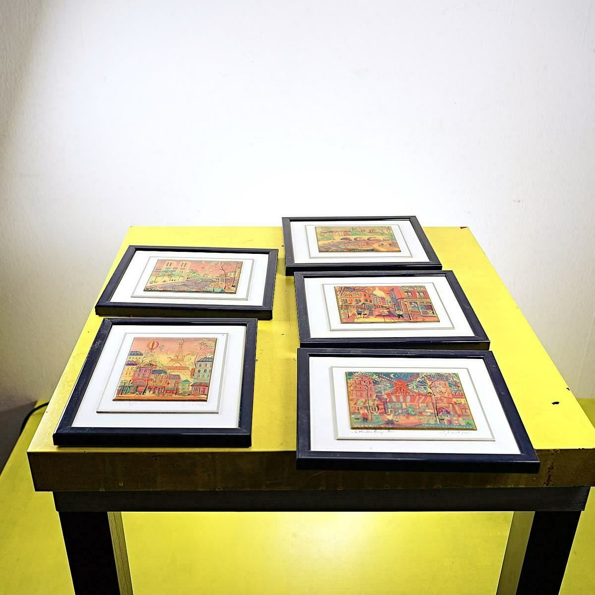 Lot Of Vintage Paris Souvenir Paintings