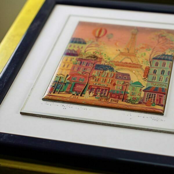 Lot Of Vintage Paris Souvenir Paintings photo Art
