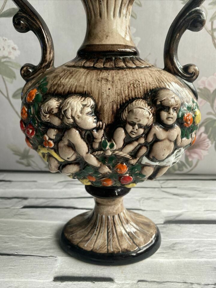 Ceramics Titano 50’s Rep. San Marino Home Decor Old Ceramic Vase photo furniture