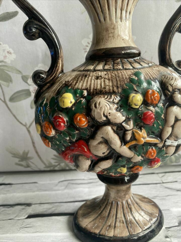 Ceramics Titano 50’s Rep. San Marino Home Decor Old Ceramic Vase photo vinterior