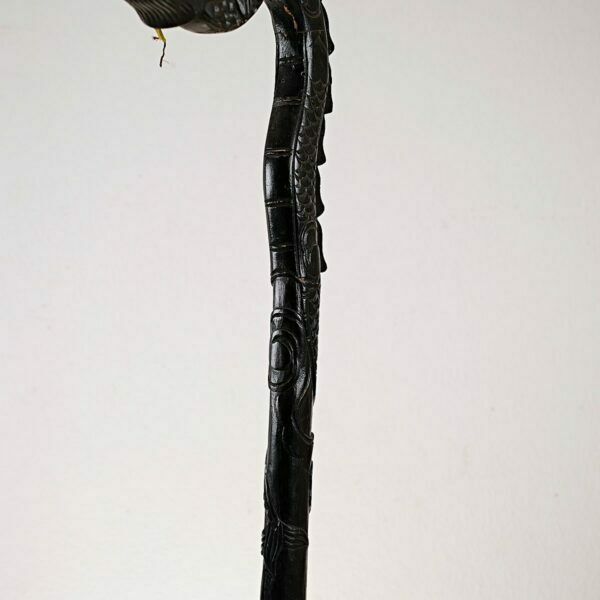 Chinese Antique Wooden Lamp Base With Ashtray photo for sale