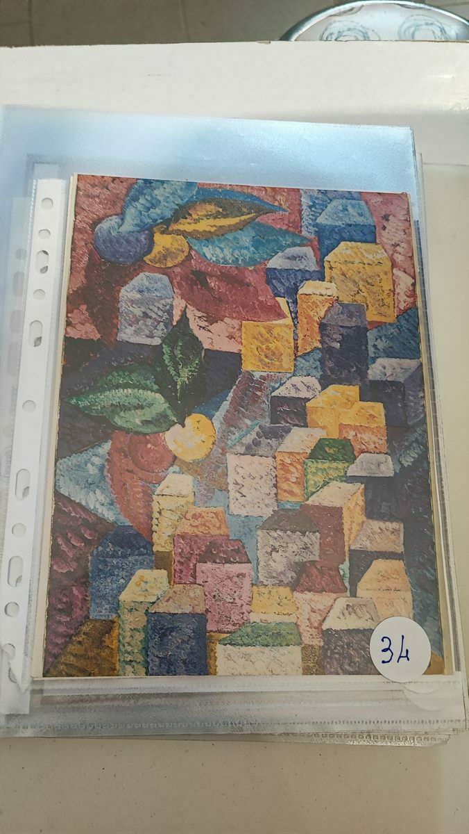 photo for sale Work By Saverio Terruso, Oil On Canvas From 1980, Composition