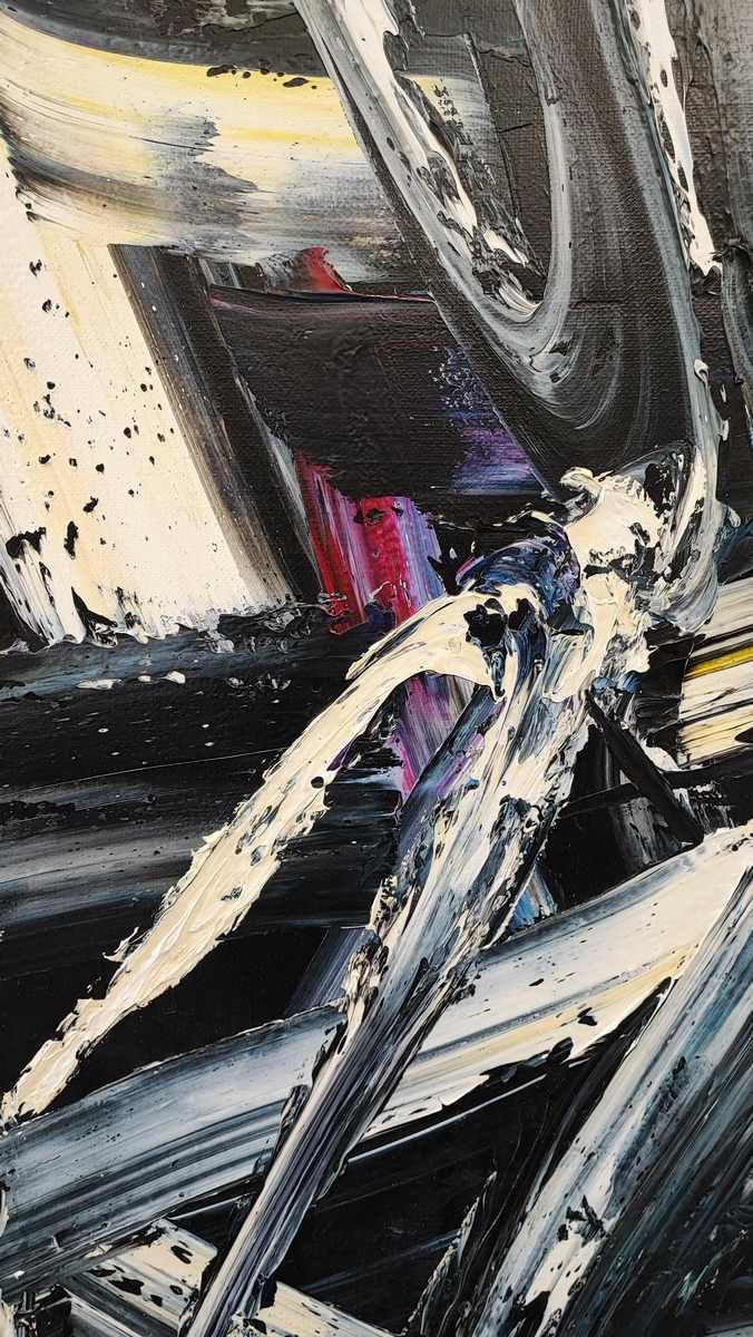 Work By Pierluigi De Lutti, Oil On Canvas, Not Only Black And White photo furniture