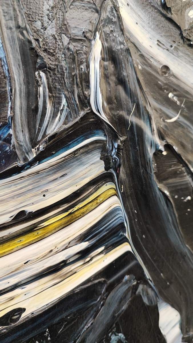 Work By Pierluigi De Lutti, Oil On Canvas, Not Only Black And White photo vinterior