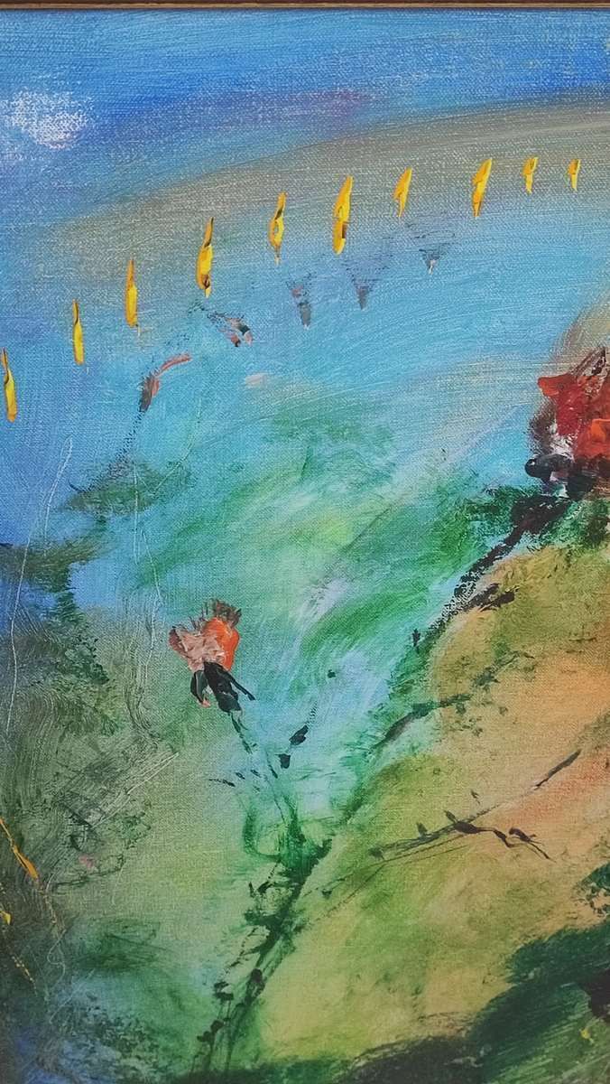 Work By Ernesto Treccani, Oil On Canvas, Rose Of Love photo furniture
