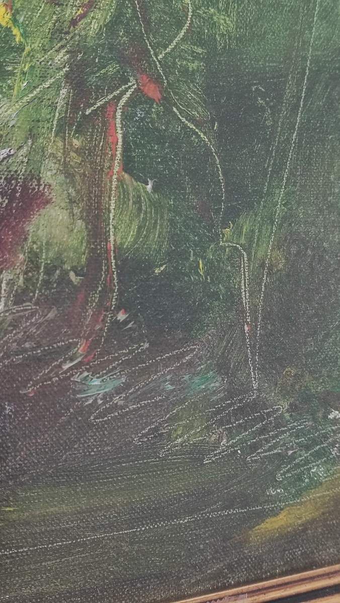 Work By Ernesto Treccani, Oil On Canvas, Rose Of Love photo vinterior