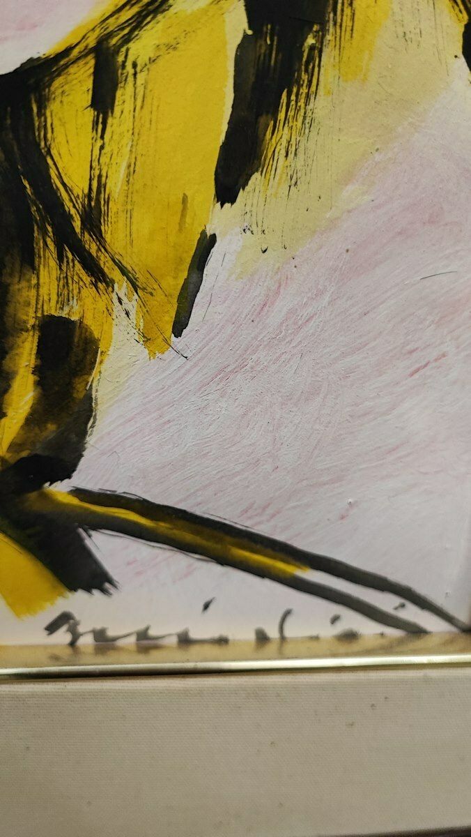 Work By Remo Brindisi, Oil On Canvas photo Art