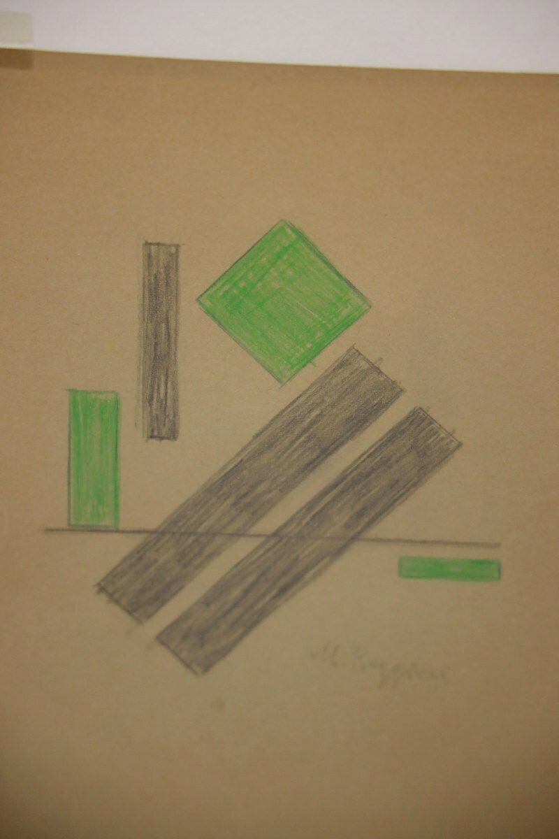 Work By Marco Reggiani, Mixed Media On Cardboard, 1970s photo vinterior