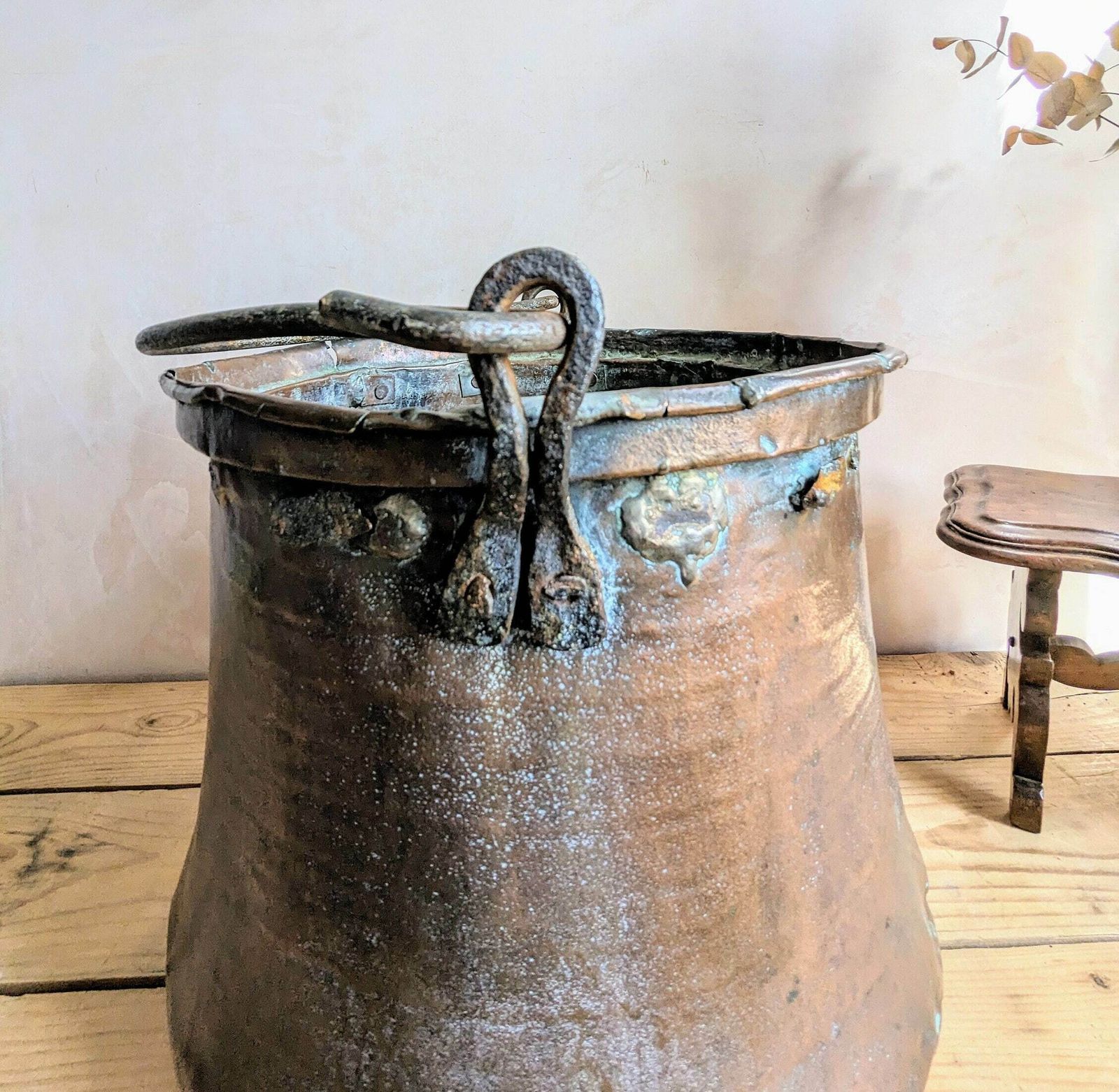An Antique French Copper Milk Bucket Or Dairy Pail. photo buy