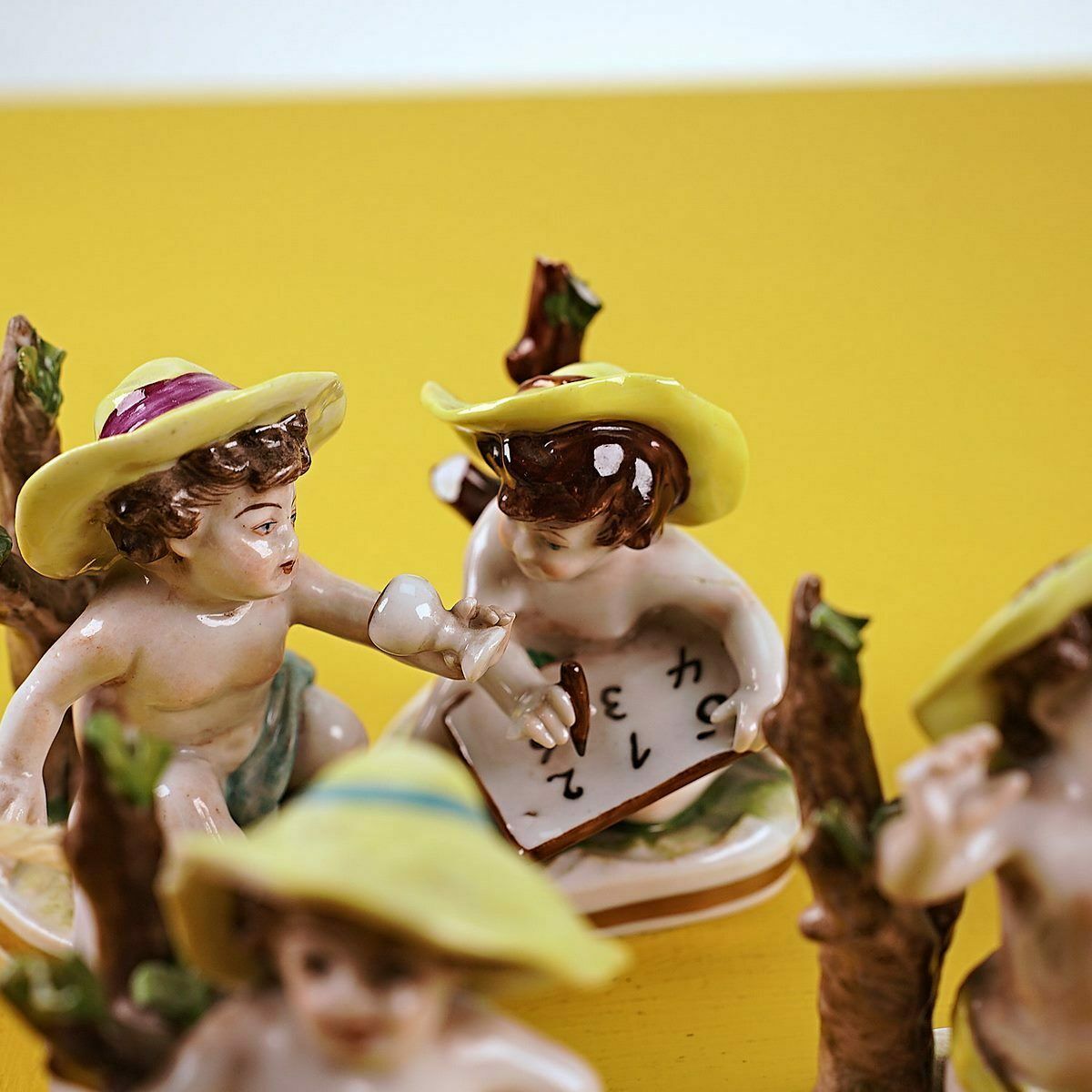 Volkstedt/Rudolstadt Porcelain Figurines, 4 Pieces photo for sale