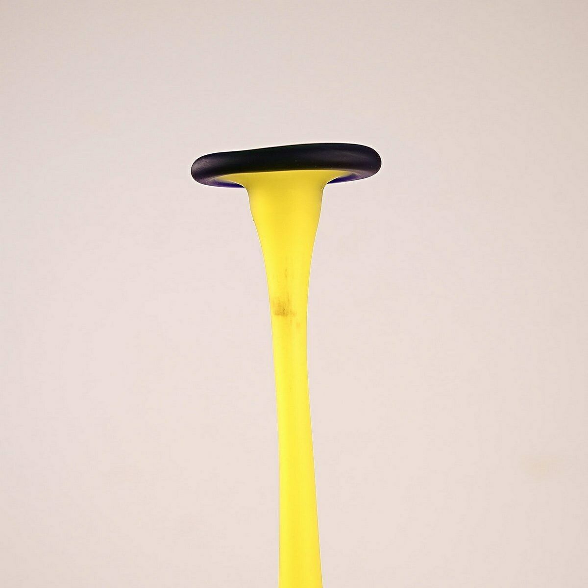 Vintage Vase By Carlo Moretti From The 70s In Yellow Satin Glass photo for sale