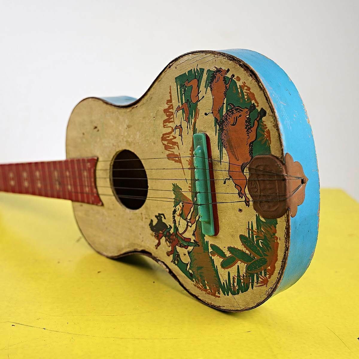 Vintage Wooden Guitar Made In Italy photo for sale