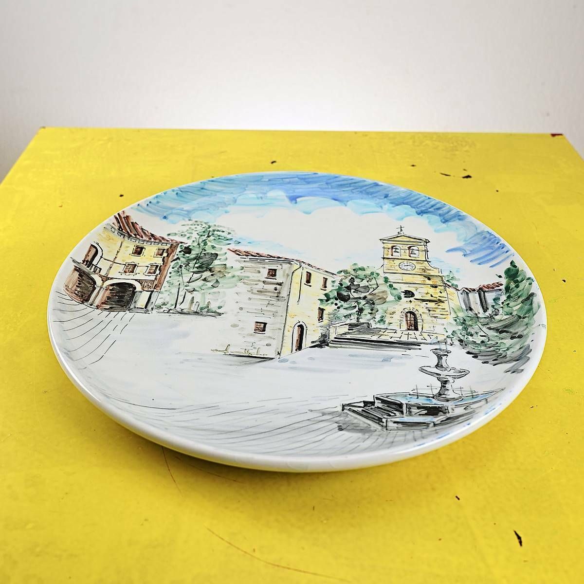 Pennabilli Artistic Ceramic Wall Plate, City Of Novafeltria