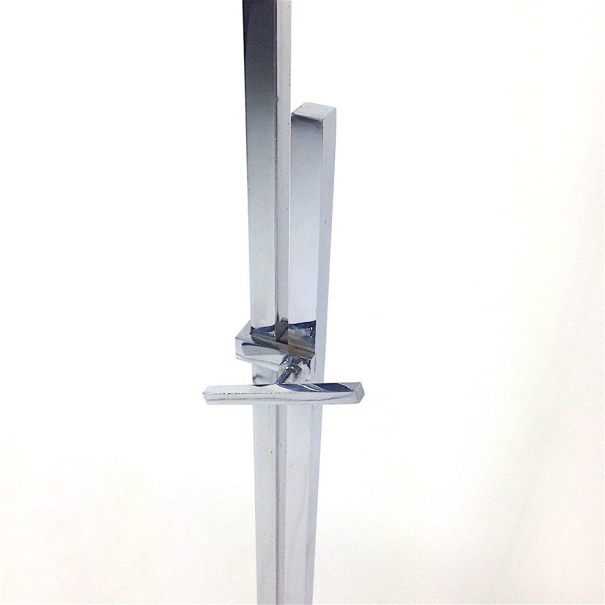 Mid Century Chrome & Fabric Floor Lamp photo Lighting