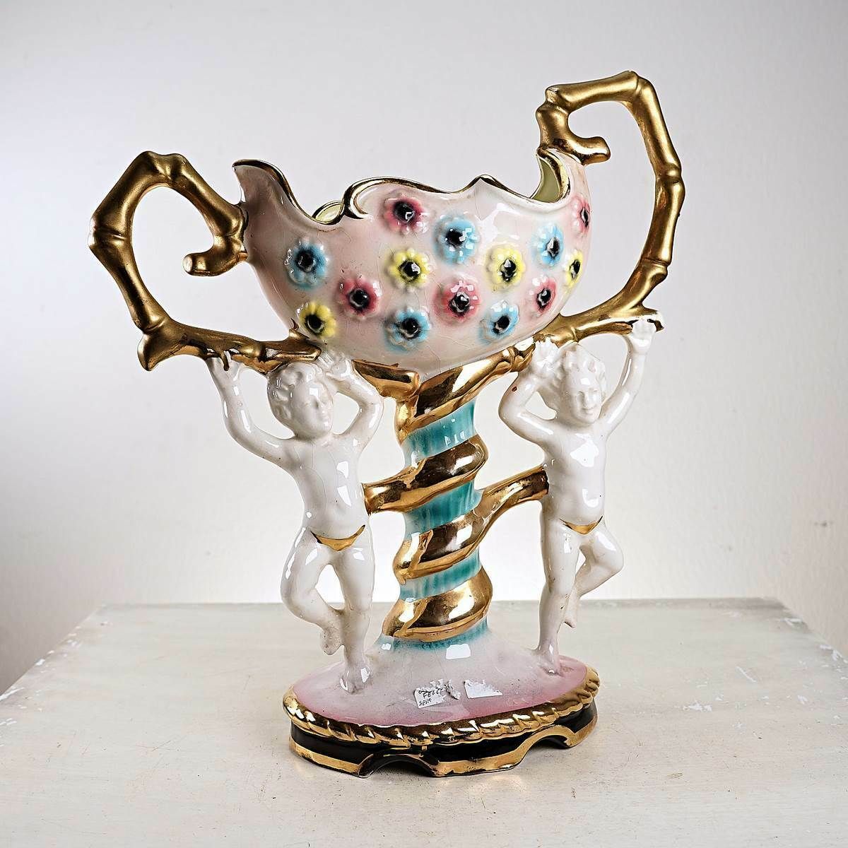 Fern Sesto Florentine Ceramic Vase From The 1950s