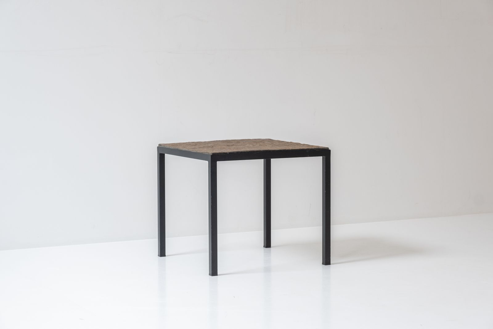 Set Of 2 Identical Square Slate Stone Coffee Table From The 1950’s. photo 900.0