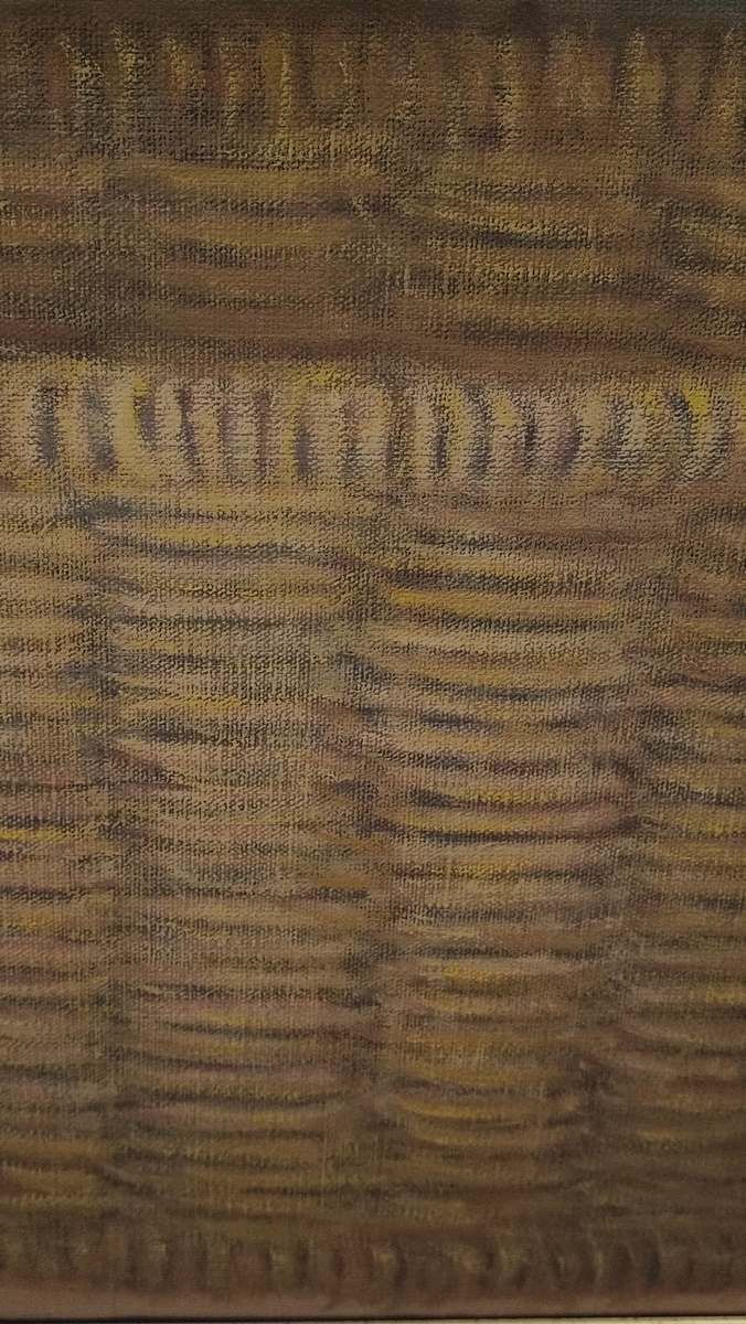 Work By Fabio Aguzzi, Oil On Canvas From 1995, Basket photo furniture