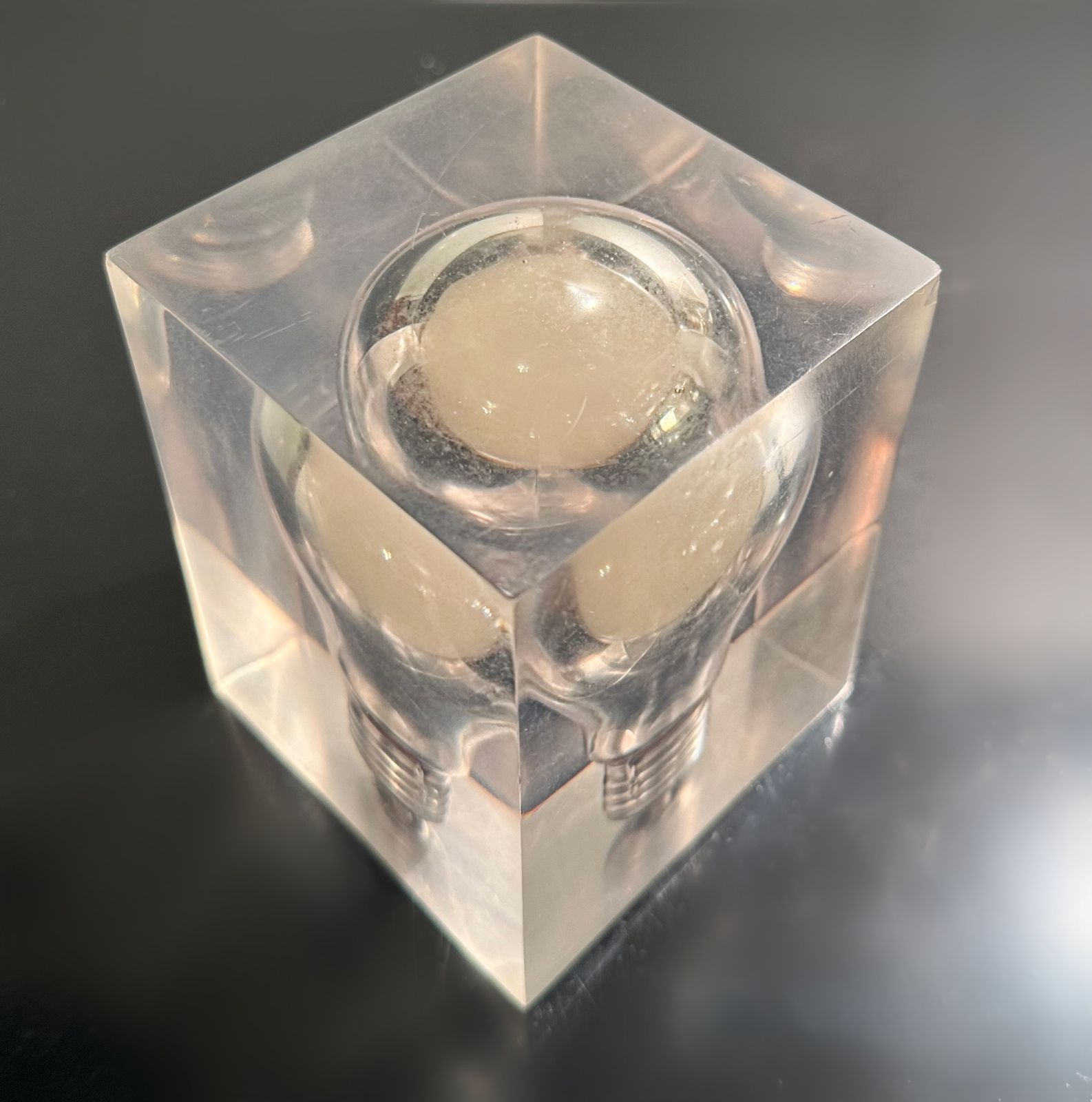 Late Mid Century Phosphorescent Bulb Sculpture By Pierre Giraudon, 1970 photo buy