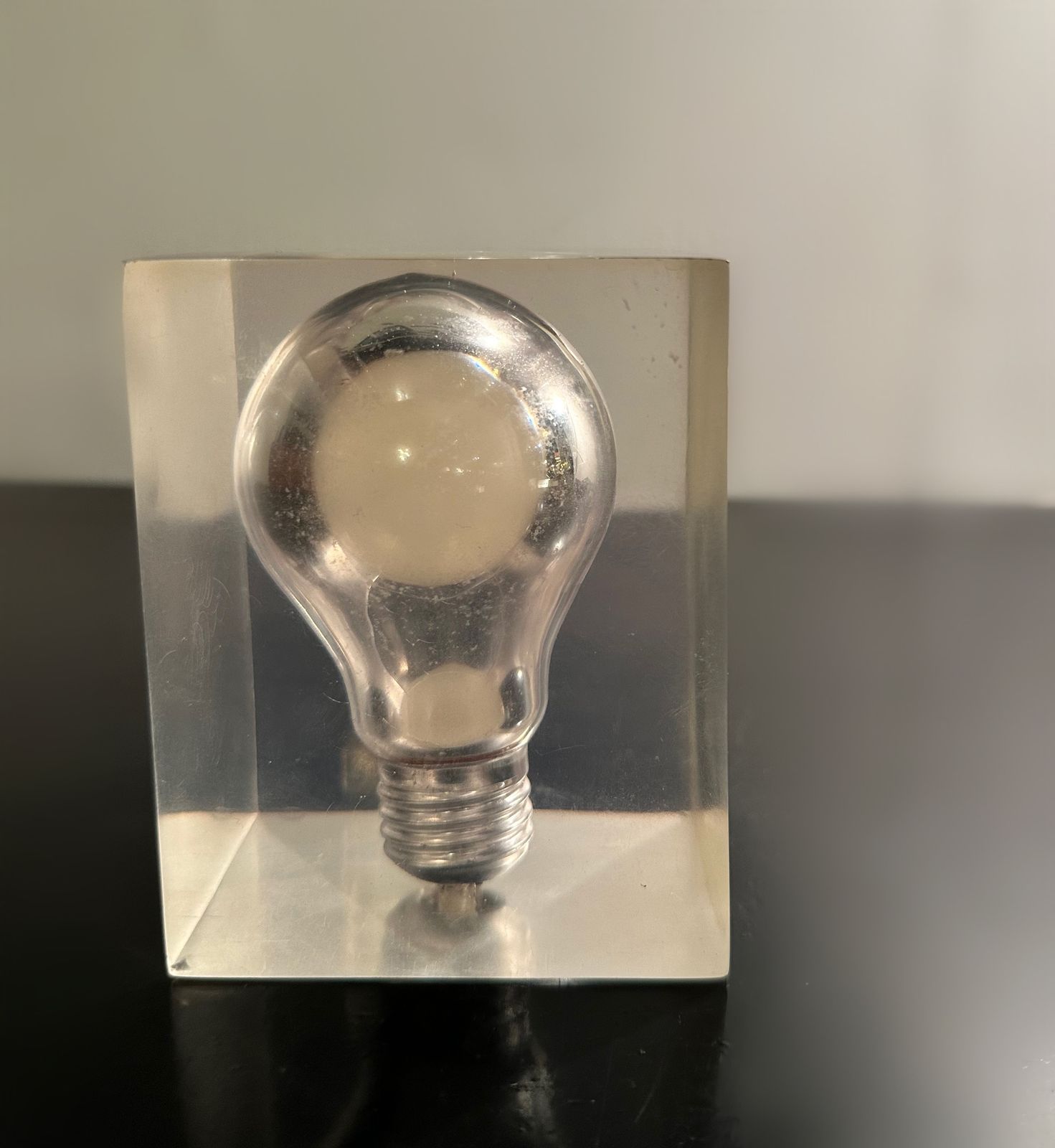 Late Mid Century Phosphorescent Bulb Sculpture By Pierre Giraudon, 1970 photo vintage