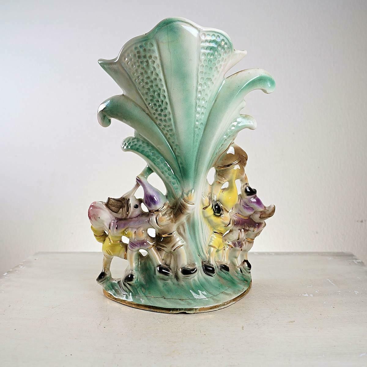 Factori Ceramic Vase From The 1950s, Snow White And The Seven Dwarfs photo 138.0