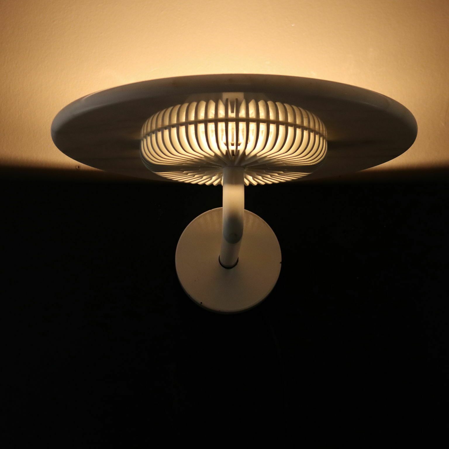 Vintage Lamp Aureola Cini&Nils 1980s 90s Marble Enamelled Metal