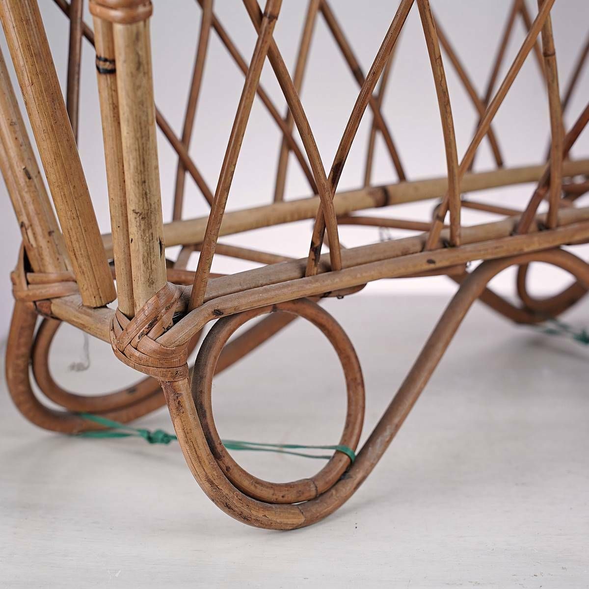 Bamboo Magazine Holder, 70s And 80s photo furniture