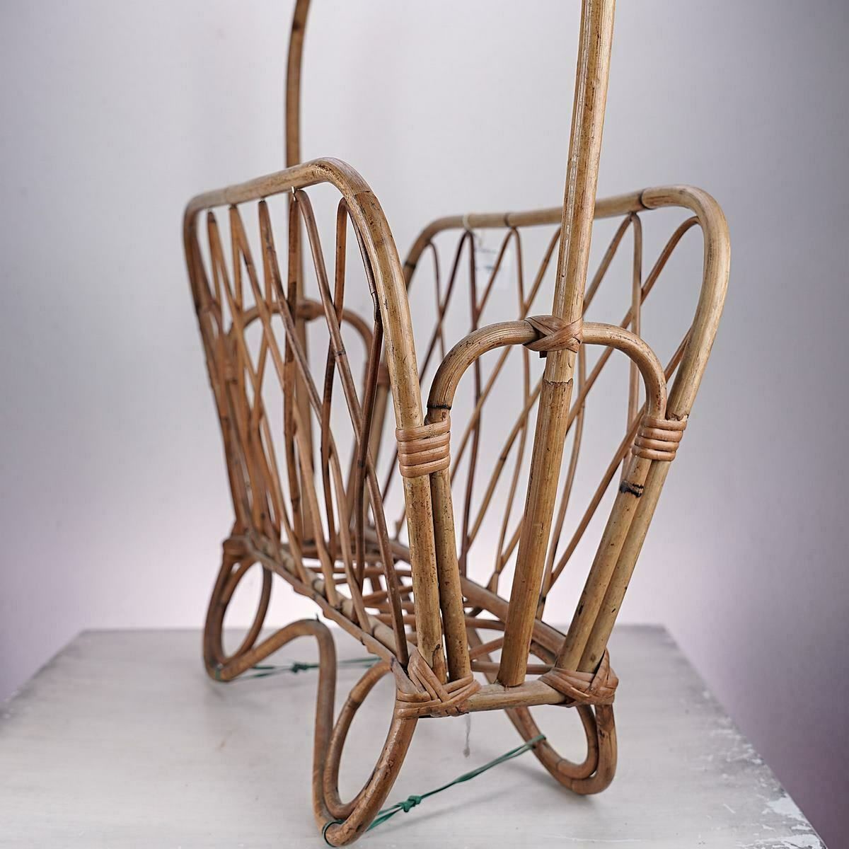Bamboo Magazine Holder, 70s And 80s photo 170.0