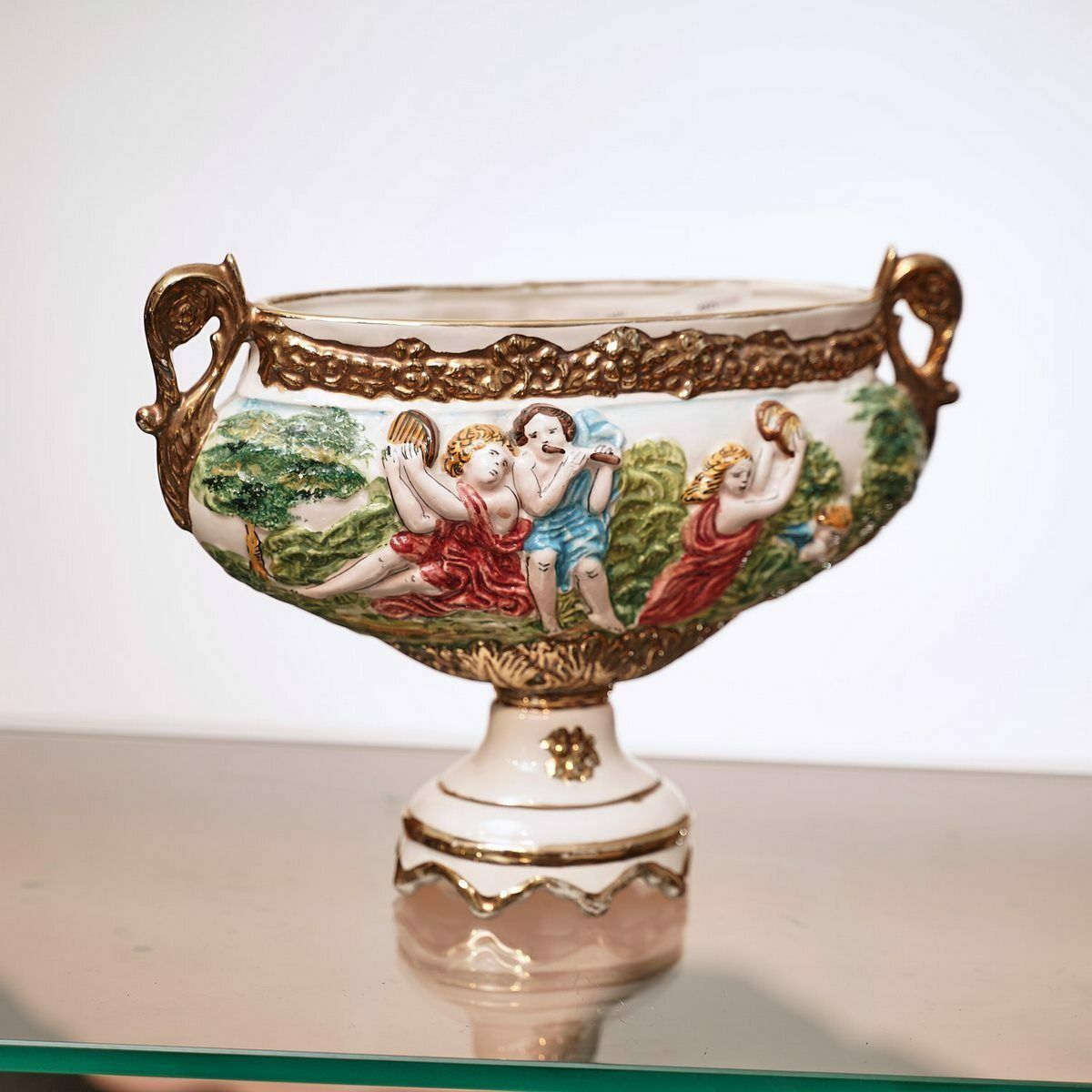 Ceramic Centerpiece Vase, Musicians