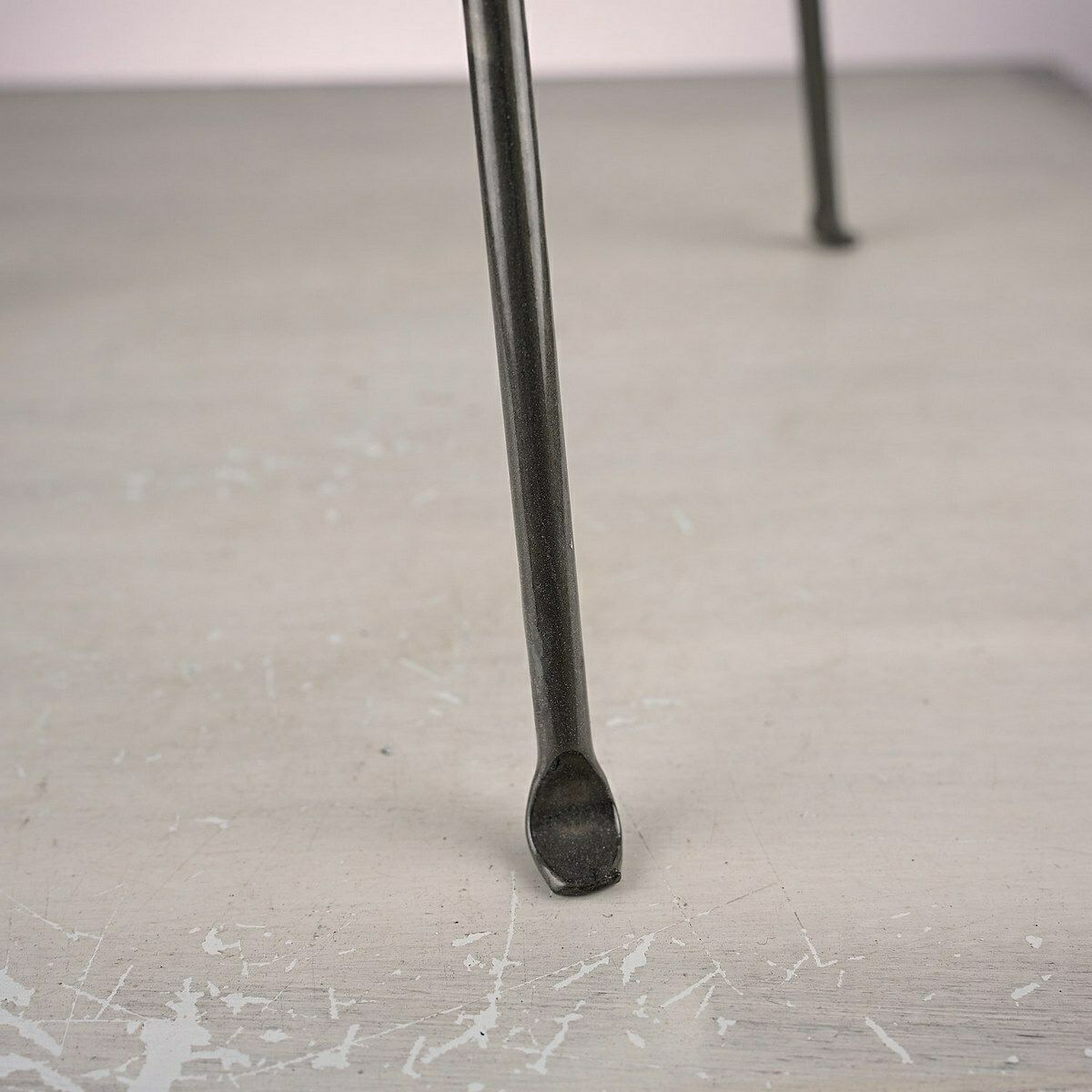 Glass Vase With Metal Pedestal photo for sale