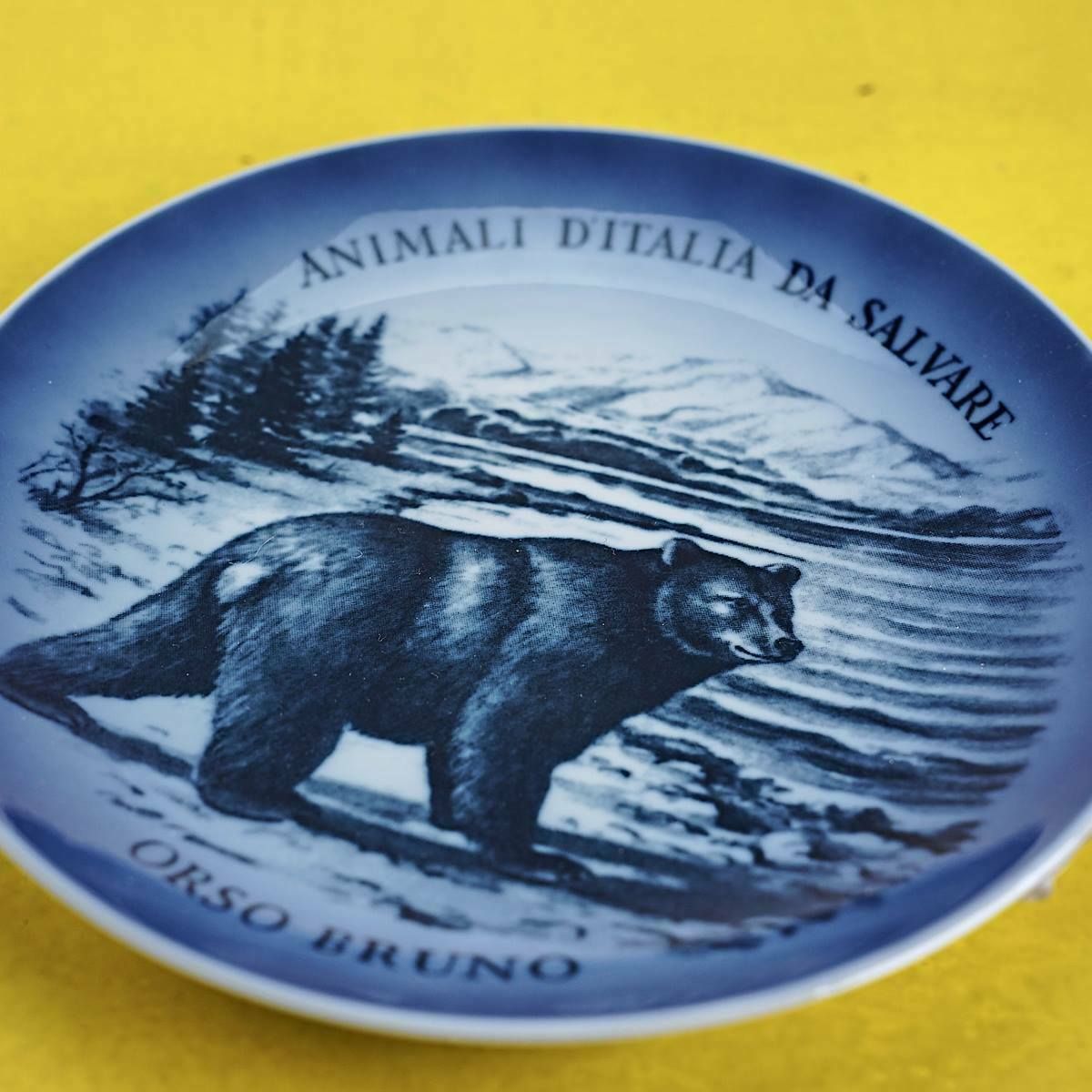 Ceramic Plate Animals Of Italy To Be Saved Vintage Royal Copenhagen, Brown Bear photo furniture