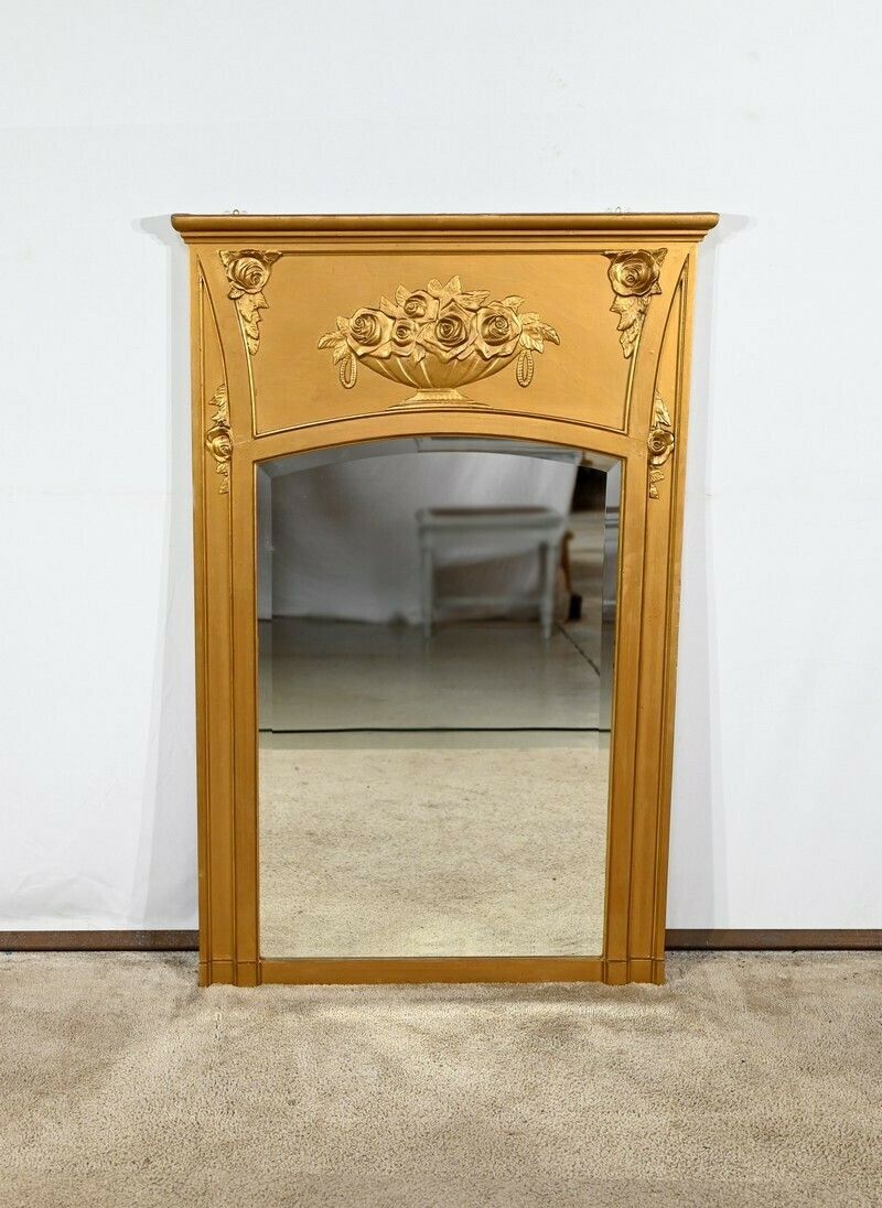 Wooden Mirror And Golden Staff, Louis XVI Style – 1930