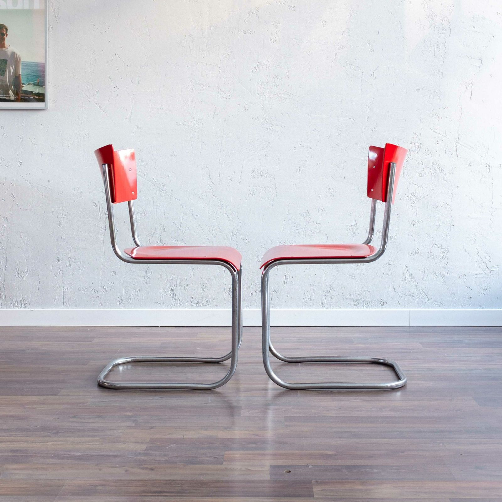 Functionalist Bauhaus Style Dining Chairs By Kovona, 1940s photo vintage