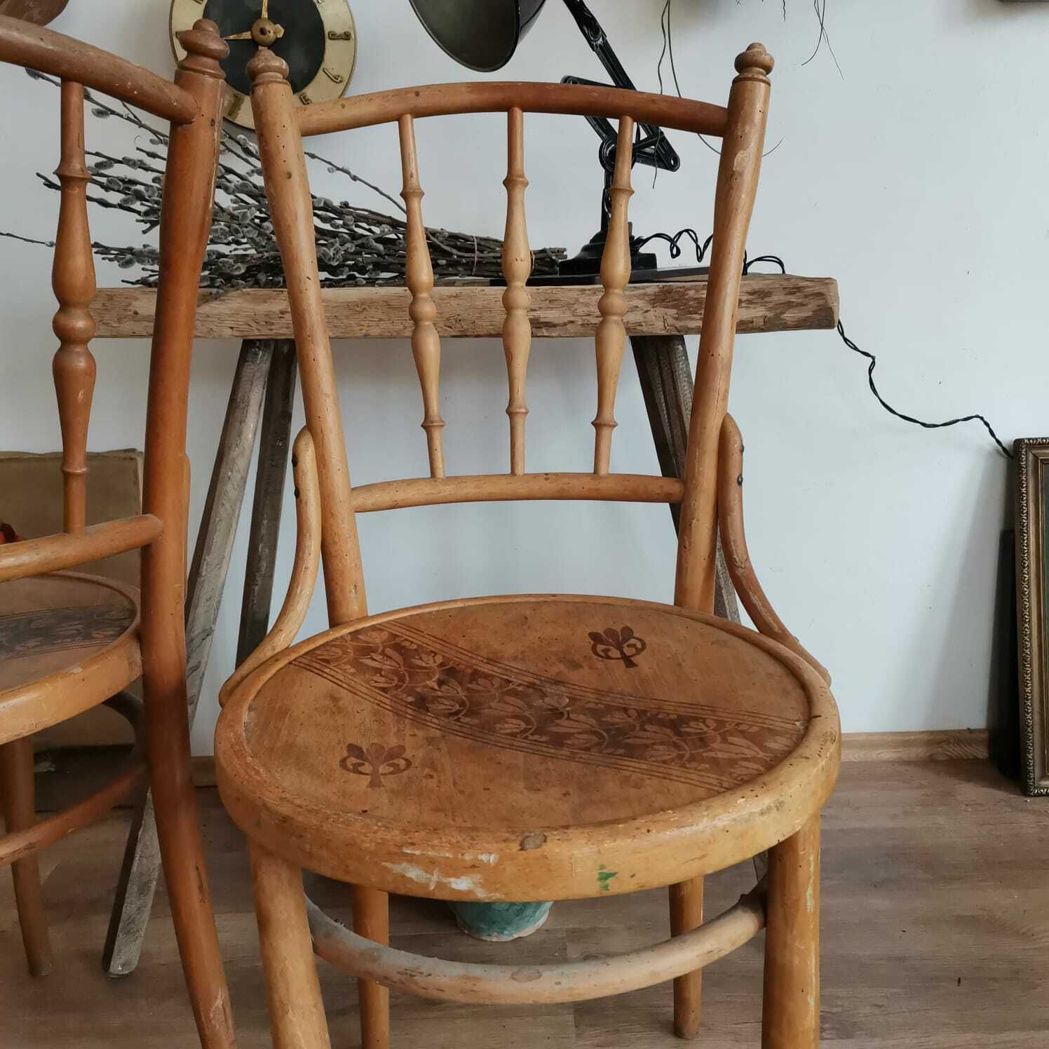 Rare Josip Povischil Bentwood Dining Chairs With Decorative Details, Set Of Two photo buy