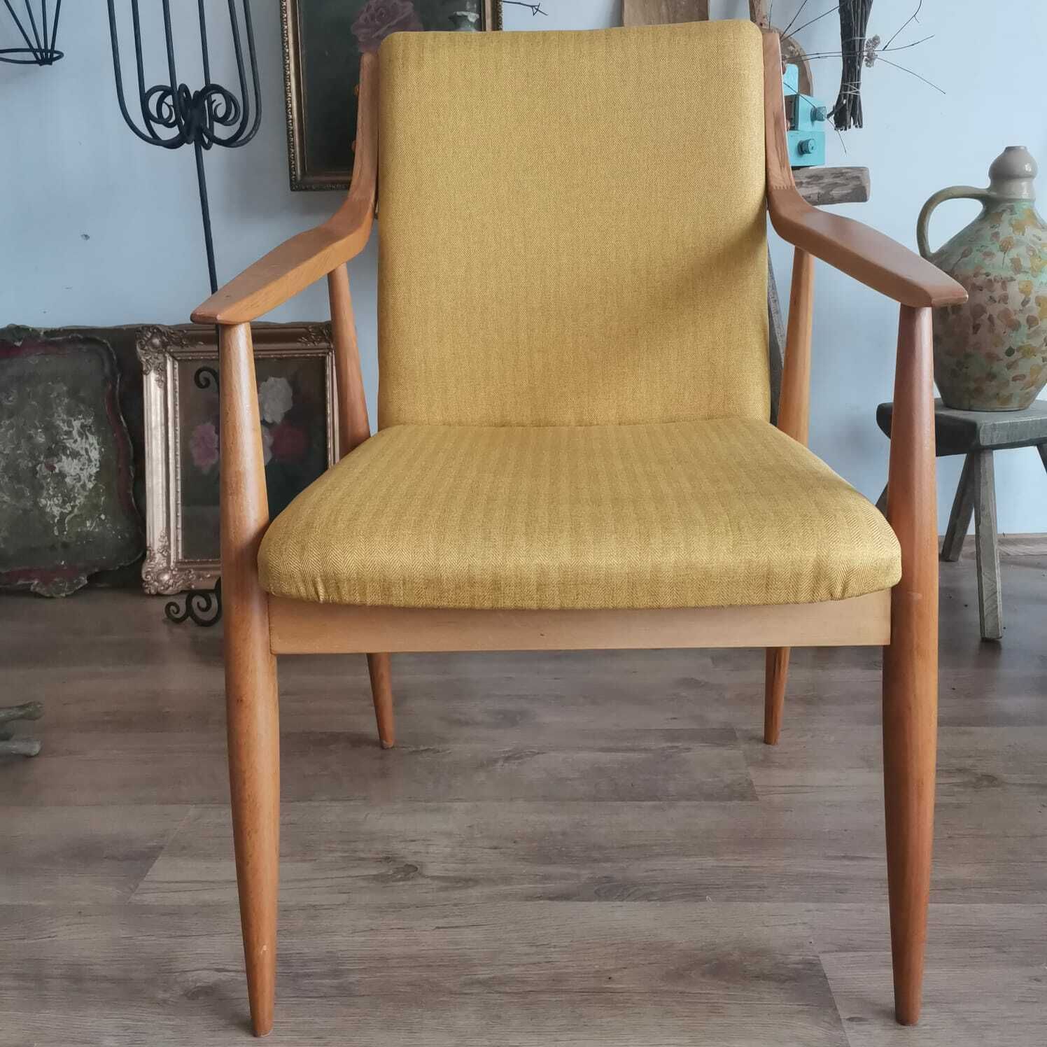 Mid Century Austrian Hand Made Chair From Oak. 1940s photo furniture