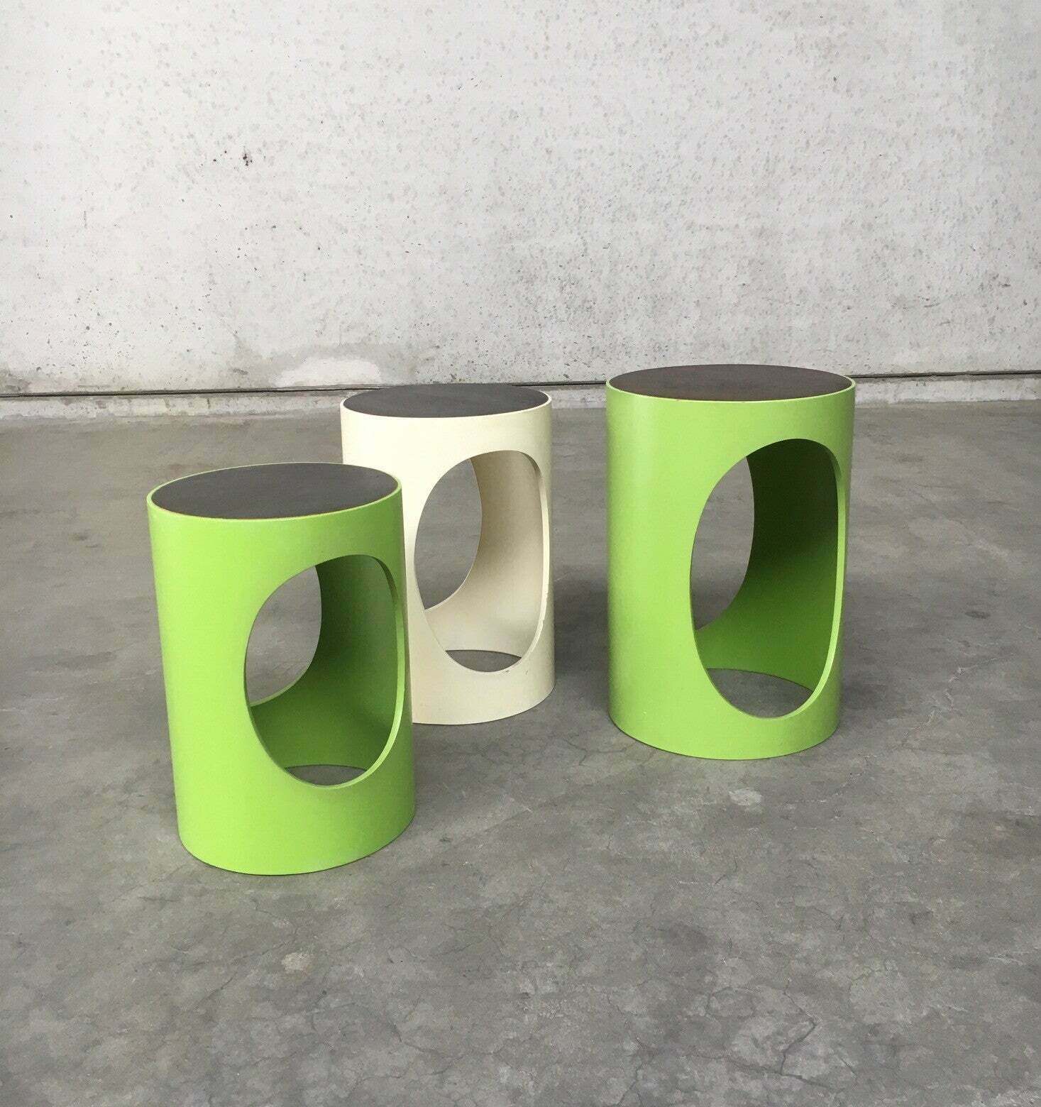 Space Age Mid Century Modern Design Bijzettafelset Van Opal, Duitsland, Ca. Jaren 1960 photo buy