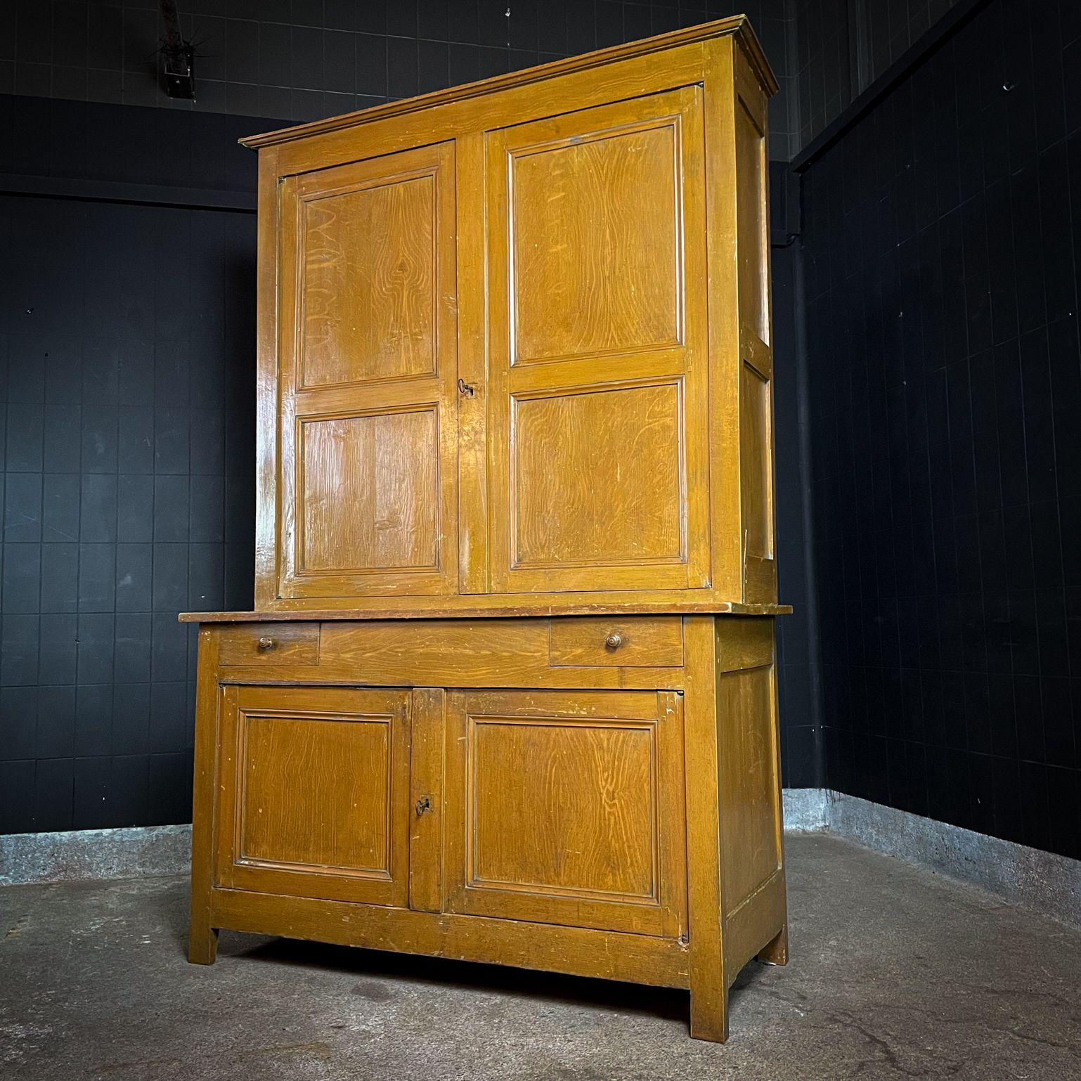 Rural Brocante Wooden Cupboard – 1920s, France