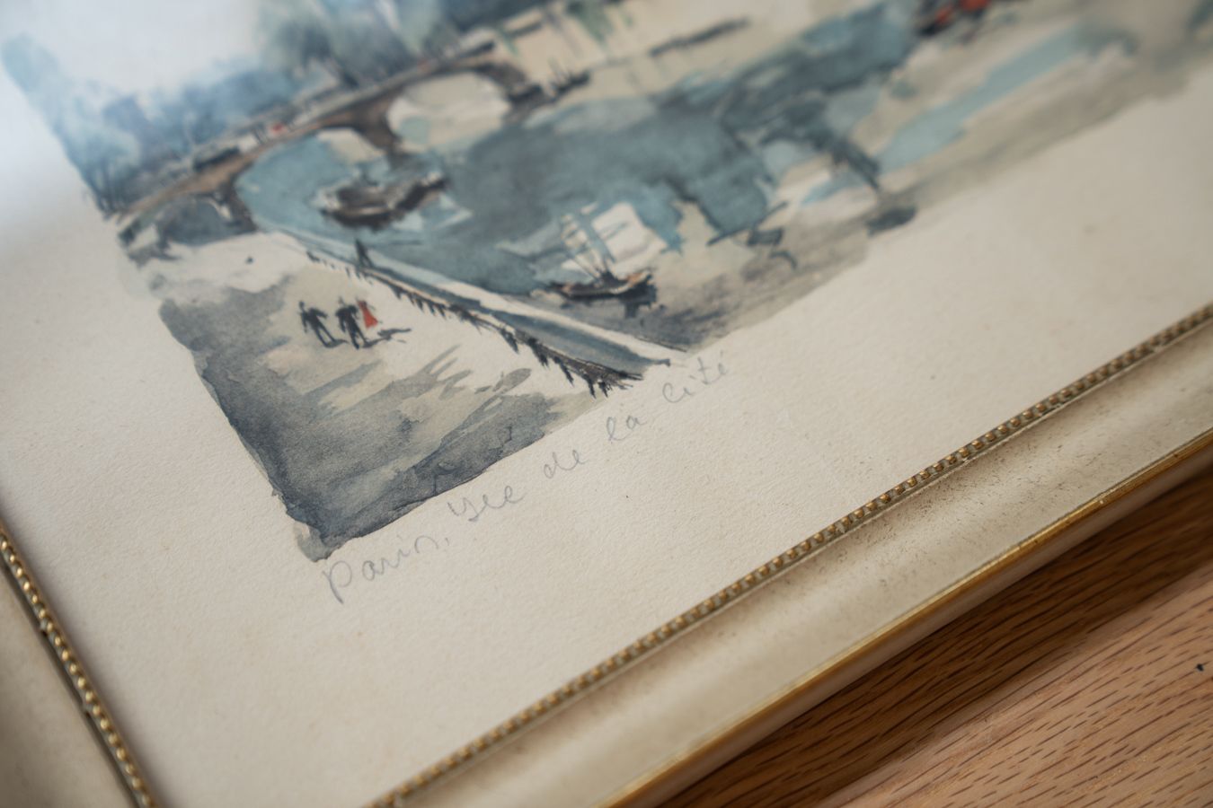 Lithograph Painting De La Cite', 1970 1980 photo for sale