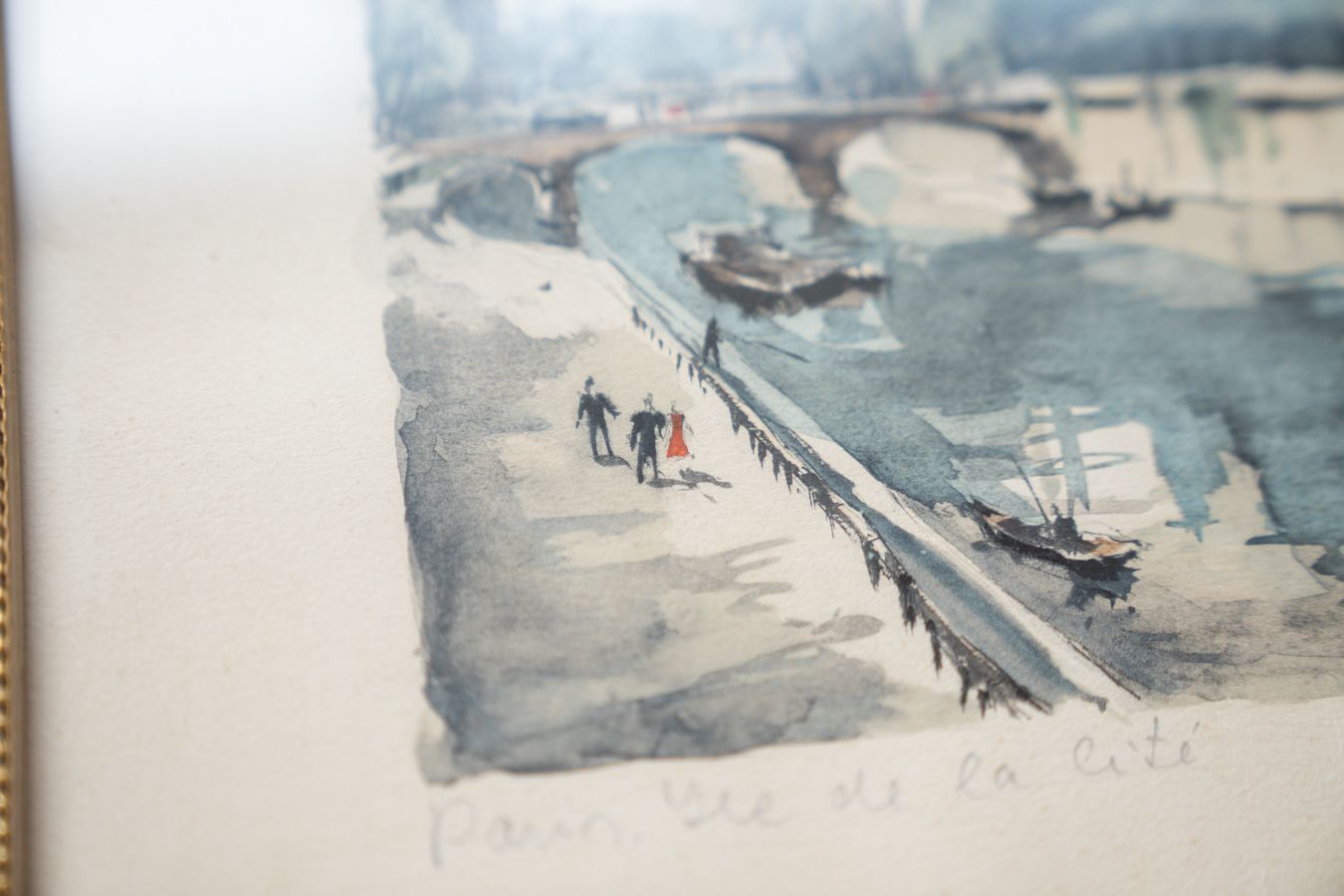 Lithograph Painting De La Cite', 1970 1980 photo vinterior