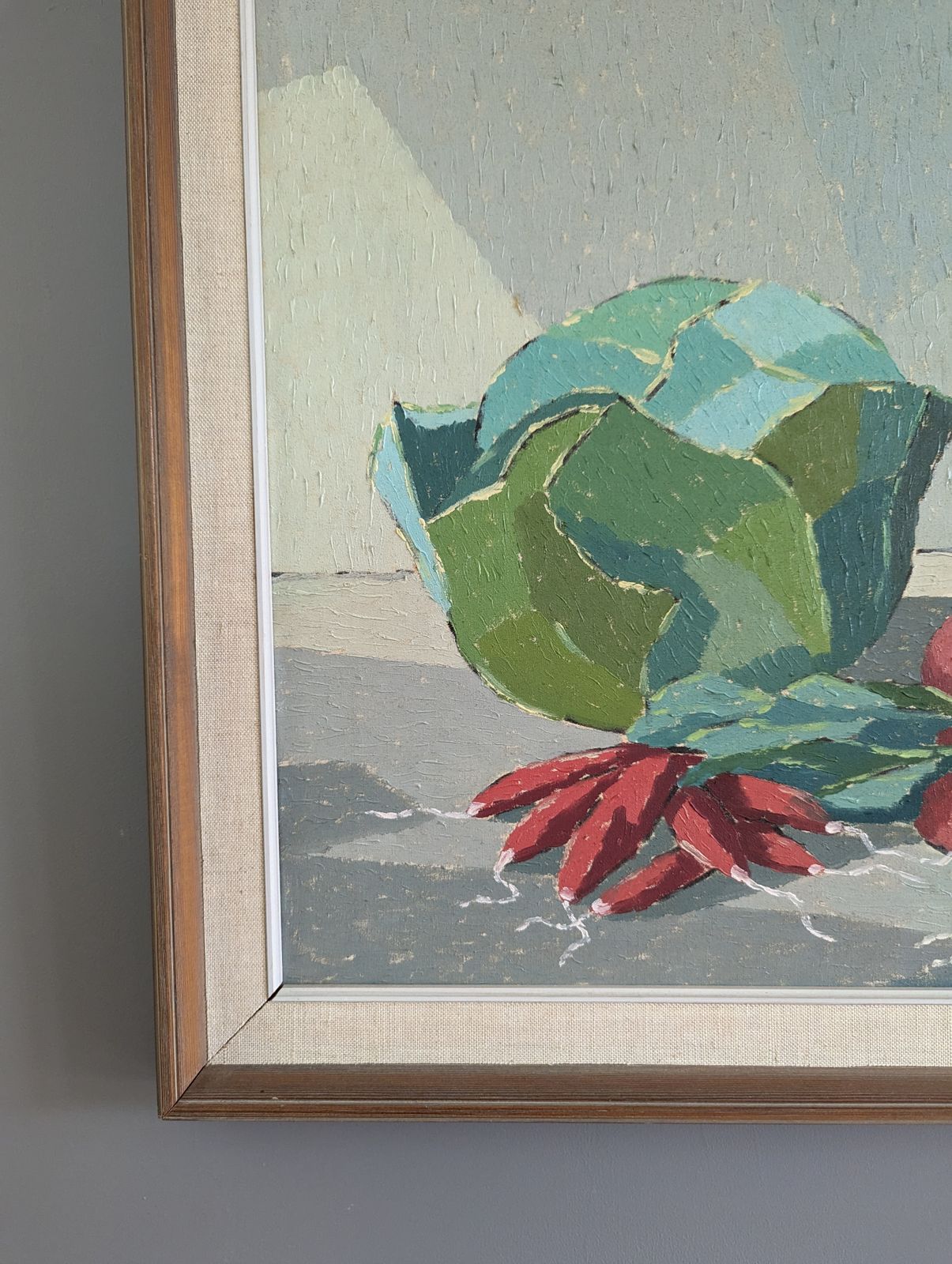 Oil Painting Still Life With Vegetables, 1960s photo 501.0