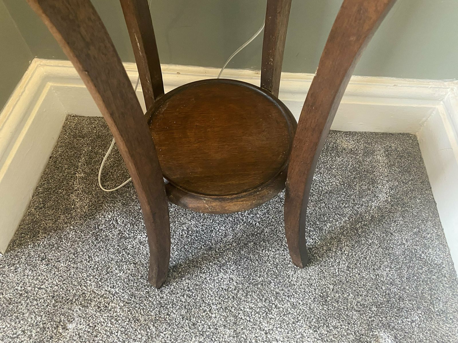Antique Edwardian Two Tier Oak Plant Stand photo 120.0