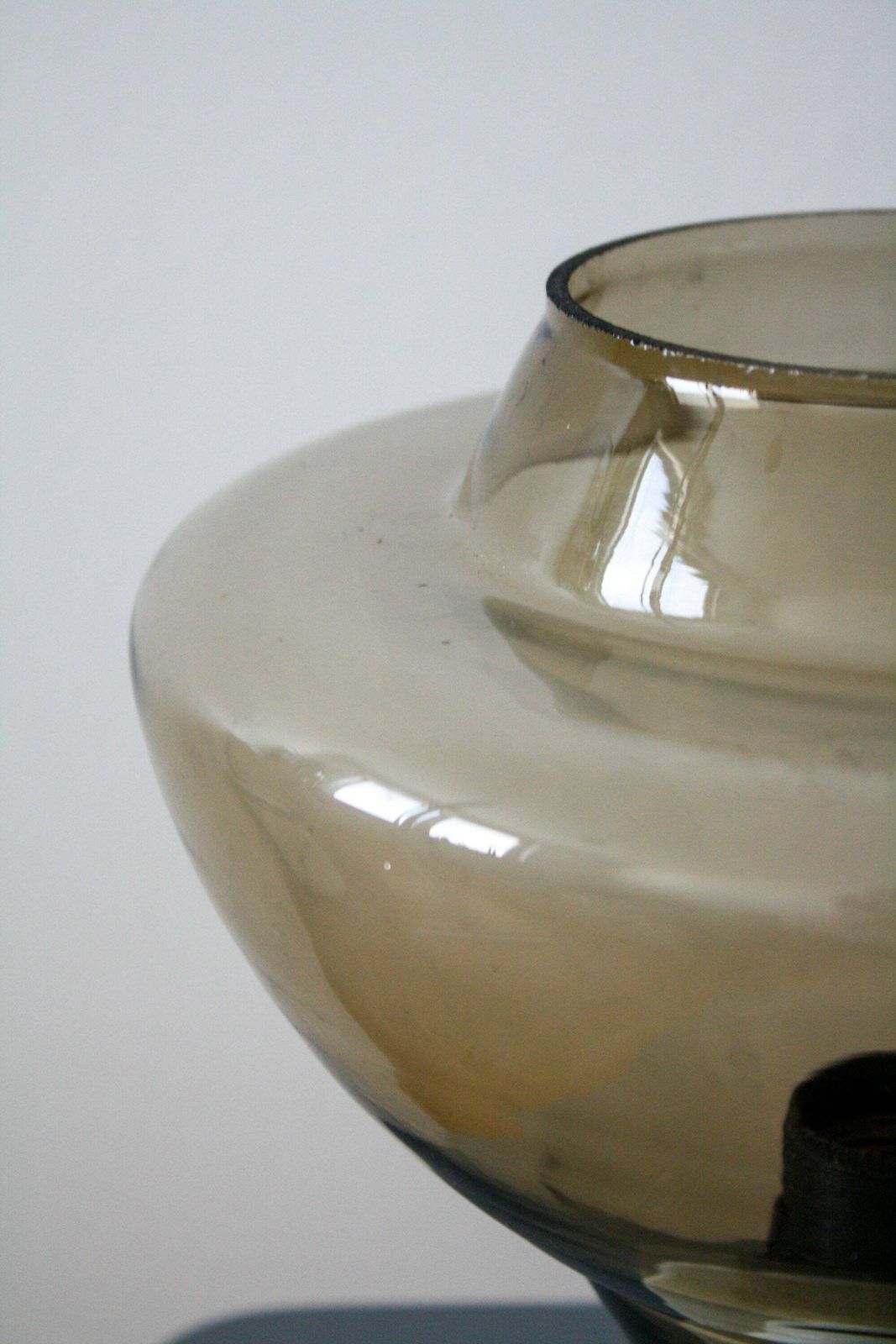 1of5 Xl Space Age Smoked Glass Wall Lamp / Space Age Vintage Sconces / Mid Century Flush Mount Ceiling Light / Yugoslavia / 70s Lighting photo for sale