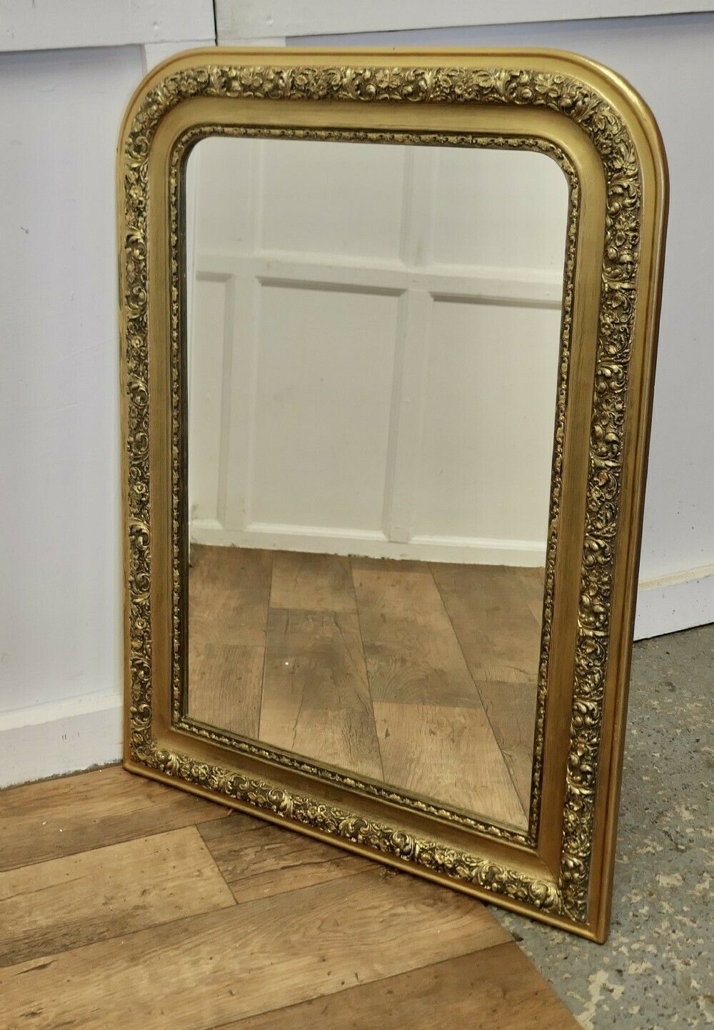 Large French 19th Century Louis Philippe Gold Mirror photo furniture